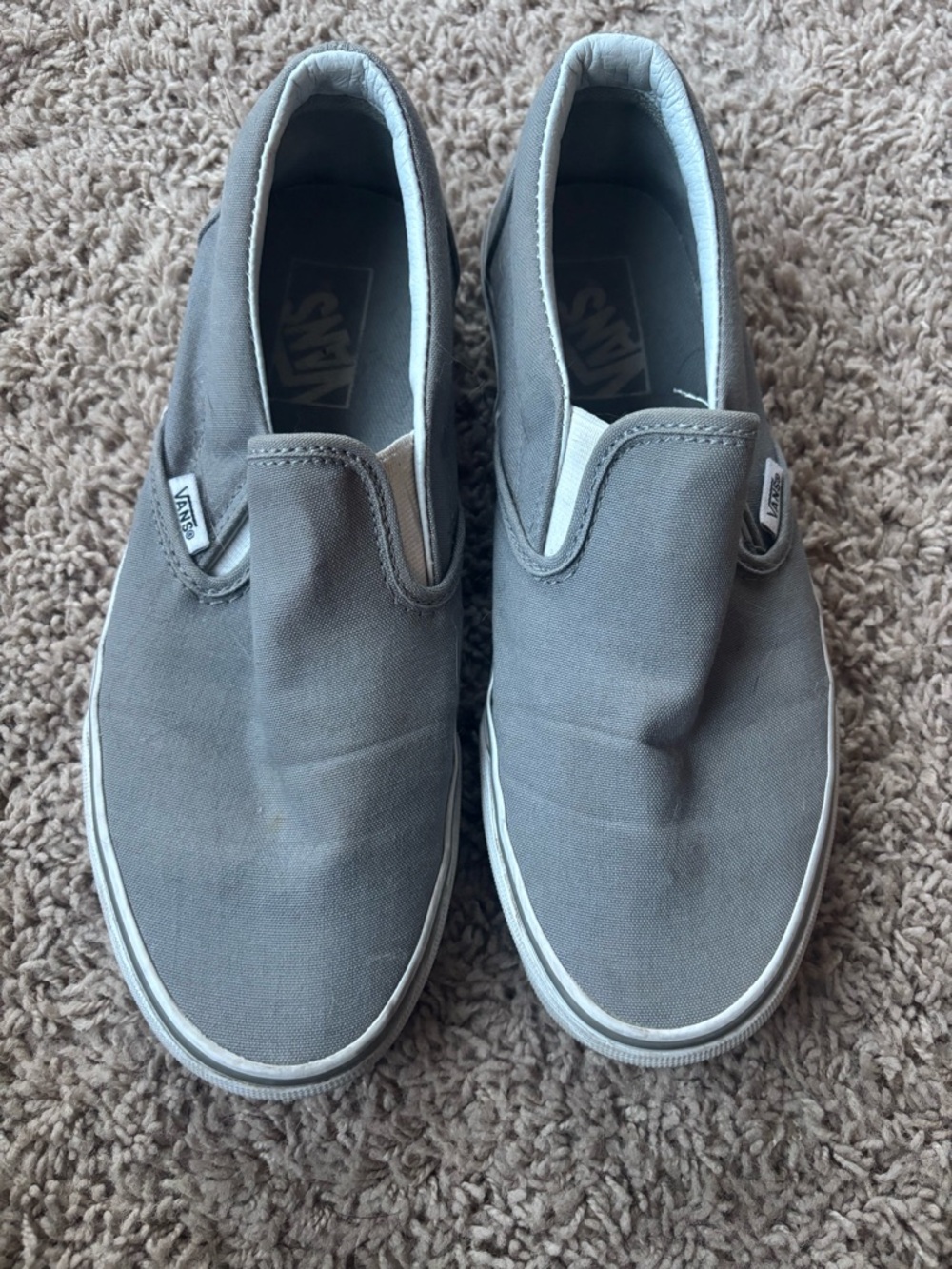 Vans Gray Slip-On Canvas Shoes